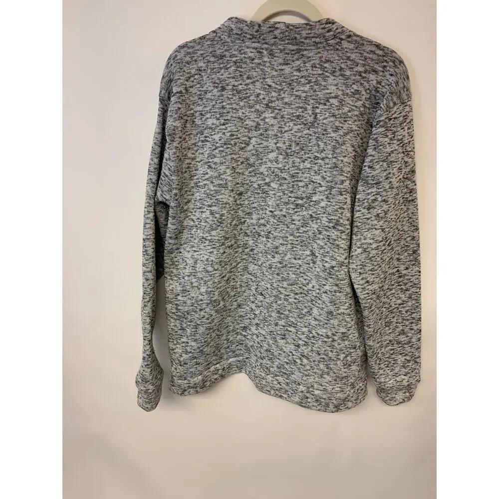 Haband Cardigan Grey Fleece Grandpa Normcore Professor Dad Warm Mens SZ M